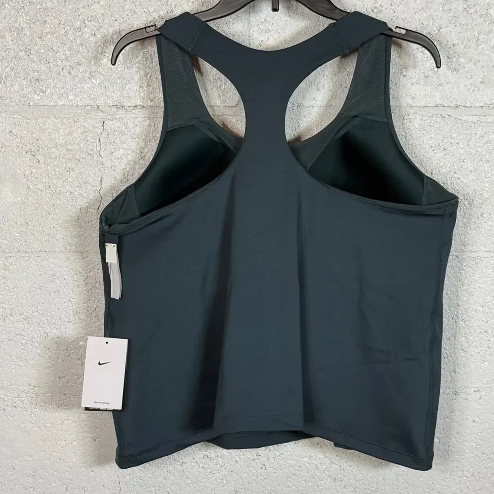 Nike Mid Support Padded Sports Bra Tank Top Deep Jungle 1X,runs big see below